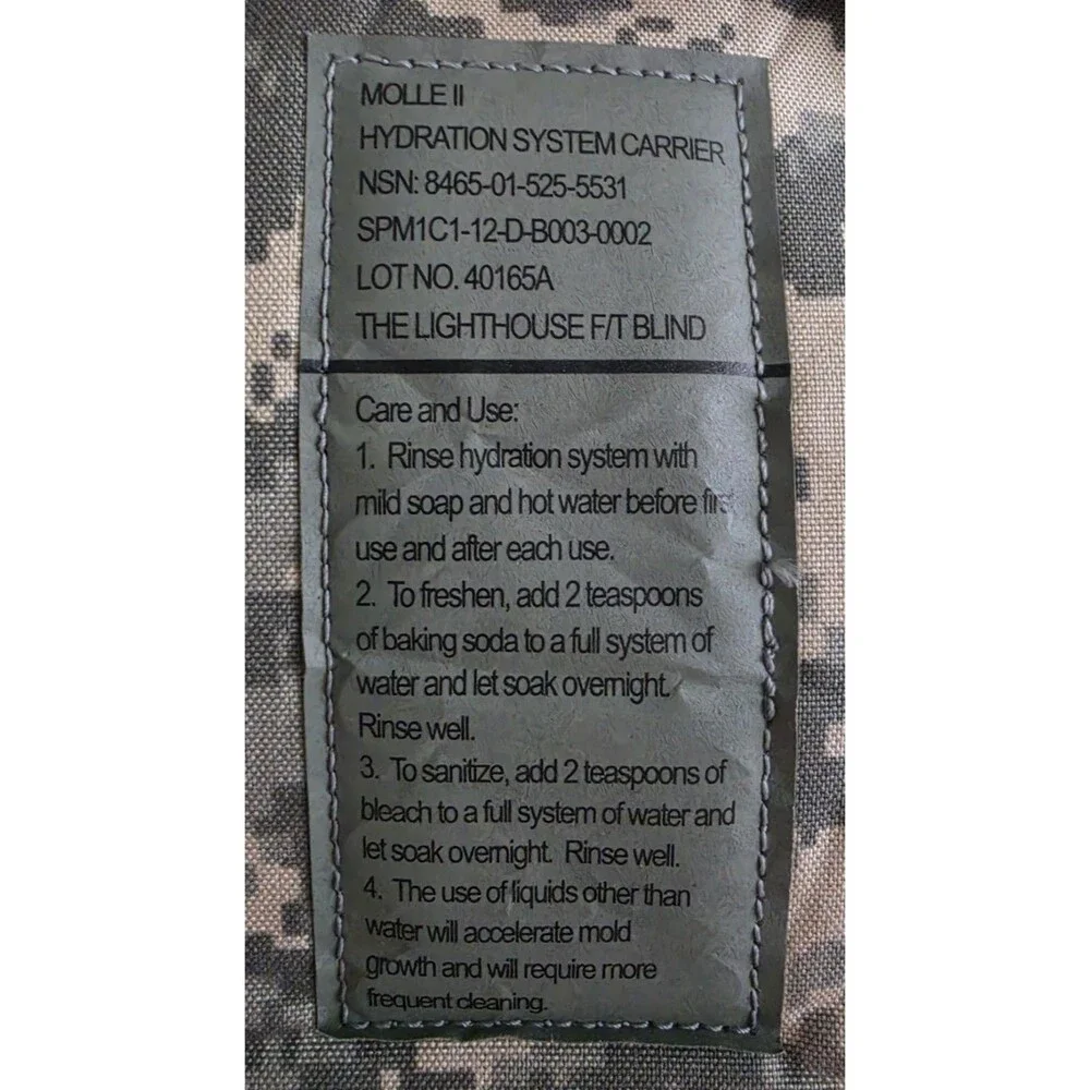 USGI ACU Universal Cam MOLLE II Hydration System Carrier New Bladder US Army NEW